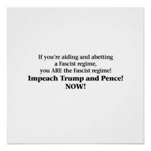 Impeach Trump en Pence Poster