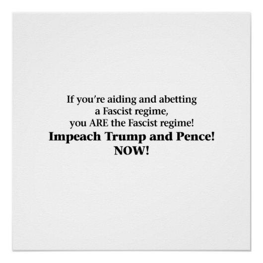 Impeach Trump en Pence Poster (Voorkant)