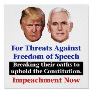Impeach Trump en Pence Poster