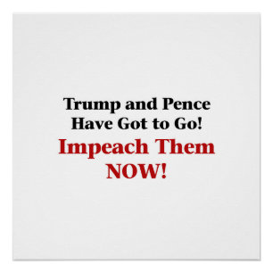 Impeach Trump en Pence Poster