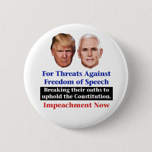 Impeach Trump en Pence Ronde Button 5,7 Cm