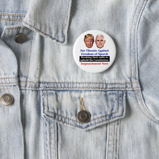 Impeach Trump en Pence Ronde Button 5,7 Cm (In situ)