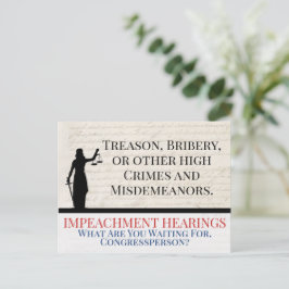 Impeach Trump High Crimes Misdemeanors Justice Briefkaart