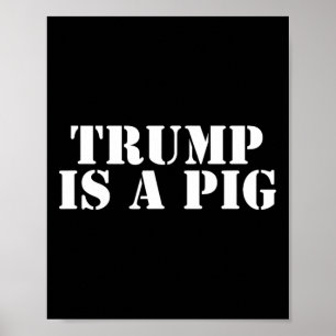 Impeach Trump is een varken anti Trump Resist Prot Poster