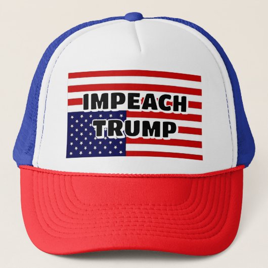 IMPEACH TRUMP (je kunt de woorden veranderen) Trucker Pet (Voorkant)
