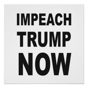 IMPEACH TRUMP NU Protest Sign. Poster