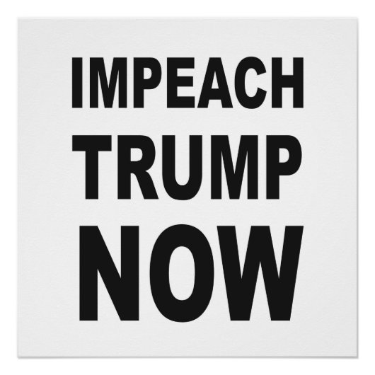 IMPEACH TRUMP NU Protest Sign. Poster (Voorkant)