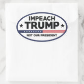Impeach Trump Ovale Sticker (Tas)