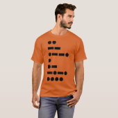 IMPEACH Trump Politiek Shirt in Morse Code (Voorkant volledig)