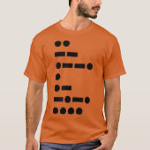 IMPEACH Trump Politiek Shirt in Morse Code (Voorkant)