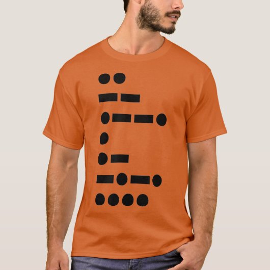 IMPEACH Trump Politiek Shirt in Morse Code (Voorkant)