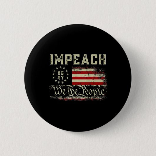 Impeach Trump Protest tegen Trump  Ronde Button 5,7 Cm (Voorkant)