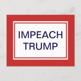 Impeach Trump Red en White Briefkaart
