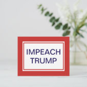 Impeach Trump Red en White Briefkaart (Staand voorkant)