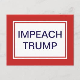 Impeach Trump Red en White Briefkaart