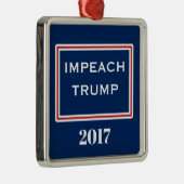 Impeach Trump Red White Blue Sjabloon Metalen Ornament (Rechts)