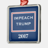 Impeach Trump Red White Blue Sjabloon Metalen Ornament (Links)