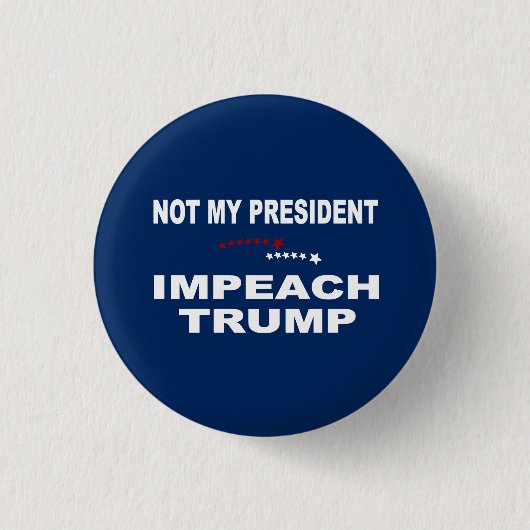Impeach Trump Ronde Button 3,2 Cm (Voorkant)