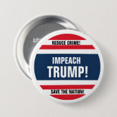 Impeach Trump! Ronde Button 7,6 Cm (Voorkant /achterkant)