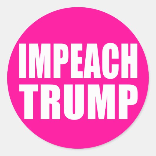 "IMPEACH TRUMP" RONDE STICKER (Voorkant)