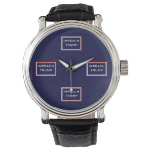 Impeach Trump rood wit blauw Horloge