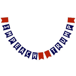 Impeach Trump rood wit blauw Vlaggetjes
