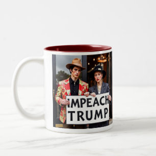 Impeach Trump Tweekleurige Koffiemok