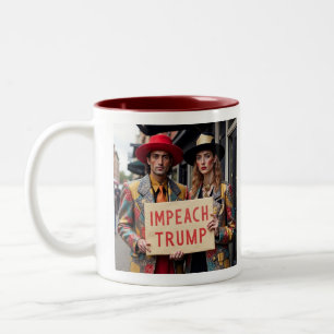 Impeach Trump Tweekleurige Koffiemok