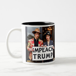 Impeach Trump Tweekleurige Koffiemok
