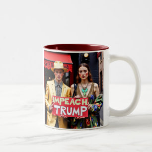 Impeach Trump Verzetsbeweging Tweekleurige Koffiemok