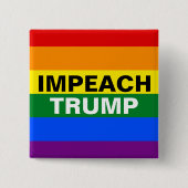 Impeach Trump Vierkante Button 5,1 Cm (Voorkant)