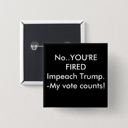 Impeach trump vierkante button 5,1 cm (Voorkant /achterkant)