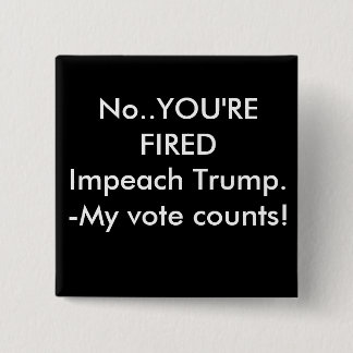 Impeach trump vierkante button 5,1 cm
