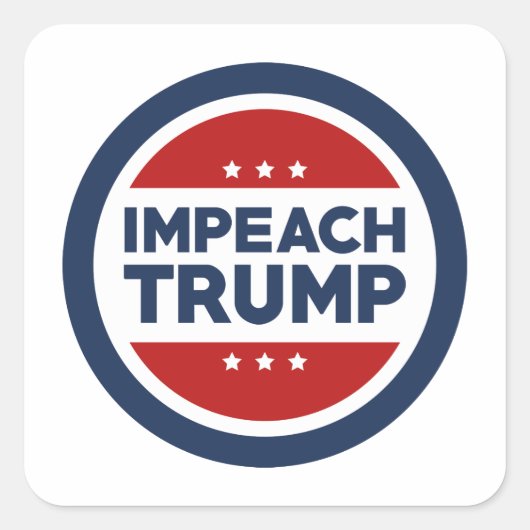 Impeach Trump Vierkante Sticker (Voorkant)
