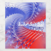 #Impeach Trump wijnfles etiket (Enkel label)