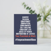 impeach van verraderlijke collusie en corruptie briefkaart (Staand voorkant)