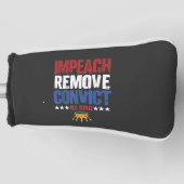 Impeach Verwijder Veroordeelde Geen Koning 4 Juli Golfheadcover (Voorkant)