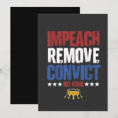 Impeach Verwijder Veroordeelde Geen Koning 4 Juli Kaart (Voorkant / Achterkant)
