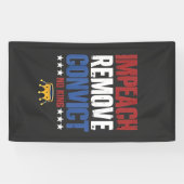 Impeach Verwijder Veroordeelde Geen Koning 4 Juli Spandoek (Horizontaal)