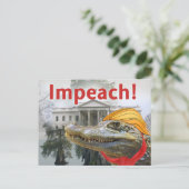 Impeach! Witte Huis | moeras Trump alligator Briefkaart (Staand voorkant)