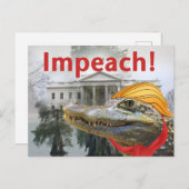 Impeach! Witte Huis | moeras Trump alligator Briefkaart (Voorkant / Achterkant)