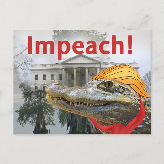 Impeach! Witte Huis | moeras Trump alligator Briefkaart (Voorkant)