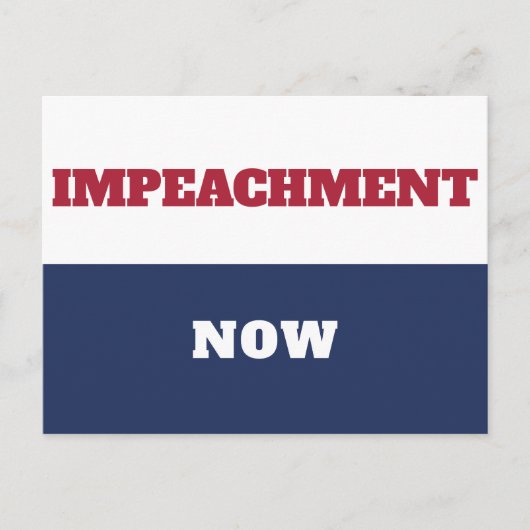 Impeachment nu anti-Trump Trumpisme Briefkaart (Voorkant)