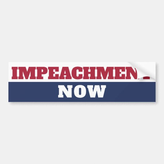 Impeachment nu anti-Trump Trumpisme Bumpersticker (Voorkant)