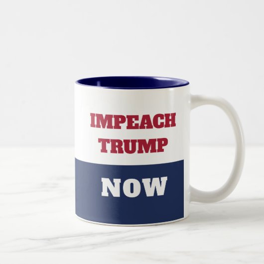 Impeachment nu anti-Trump Trumpisme Tweekleurige Koffiemok (Rechts)