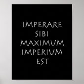 Imperare sibi maximum imperium est poster (Voorkant)