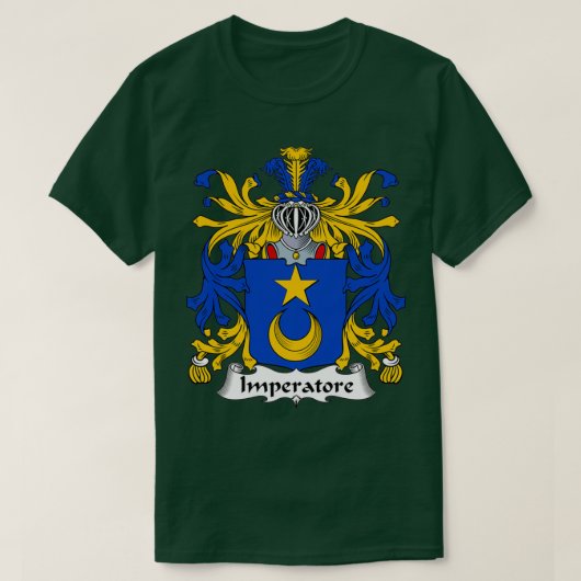 Imperatore Coat of Arms Family Crest T-shirt (Design voorkant)