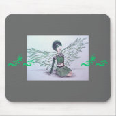 "Imperfect Angel" (groen) Mousepad Muismat (Voorkant)