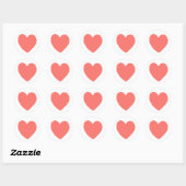 Imperfect hart (zalm) ronde sticker (Vel)