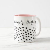 IMPERFECTE VERF DABS schattig leuk modern minimaal Tweekleurige Koffiemok (Voorkant rechts)